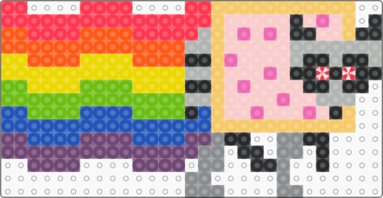 Nyan Jimothy with Poptart - beige, pink, red, yellow