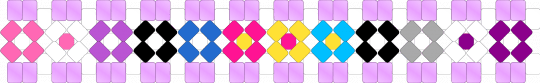 Genderfluid, Pansexual, and Asexual flower cuff - asexual, cute, gay, genderfluid, lgbtq, pansexual, pink, pride, queer