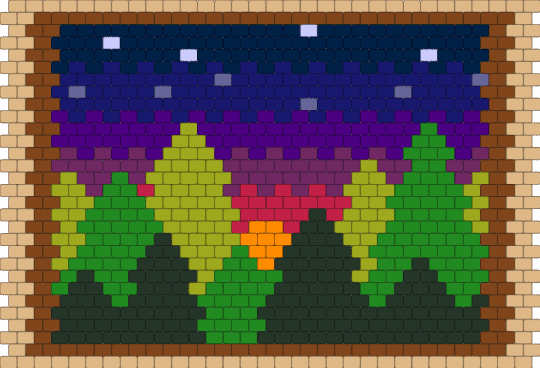 Forest sunset panel - beige, brown, cotdforests, forest, green, nature, panel, pretty, purple, sun, sunset, trees