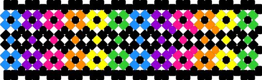 Rainbow base - black,pink,yellow,light blue,colorful