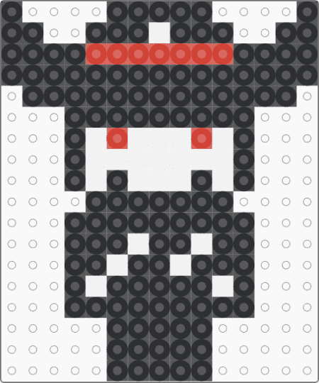 mini pest perler - black, character, evil, keychain, pest, red, regretevator, white