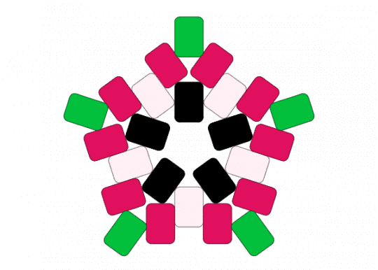 Dragonfruit Star Kandi - green, pink