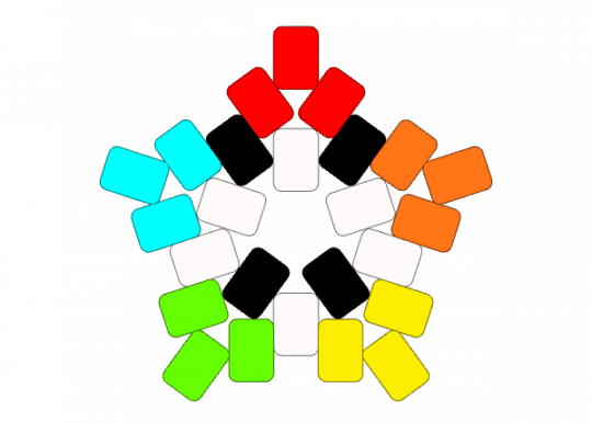 rainbow star! - colorful, cute, green, orange, rainbow, simple, small, star