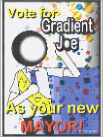 Vote gradient Joe!! - gradient joe,bugbo,character,youtube,sign