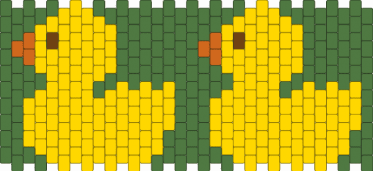 duck bracelet - green, yellow