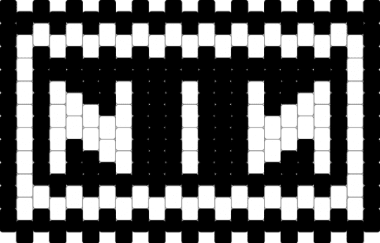NIN Charm - black, white