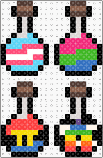 pride potions (3/3) - beige, black, colorful, green, loveislove, pink, pride, red, stripes