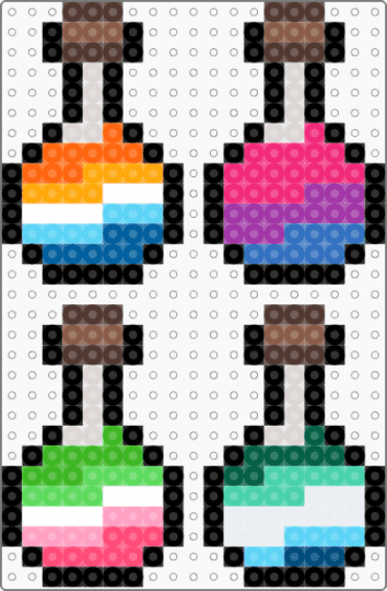 pride potions (2/3) - beige, blue, colorful, loveislove, pride, stripes, teal