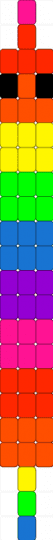 rainbow scenecore worm - blue, colorful, rainbow, red, worm, wormonastring, yellow