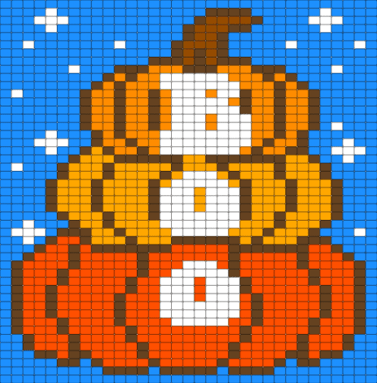 Boo Pumpkin - light blue, orange
