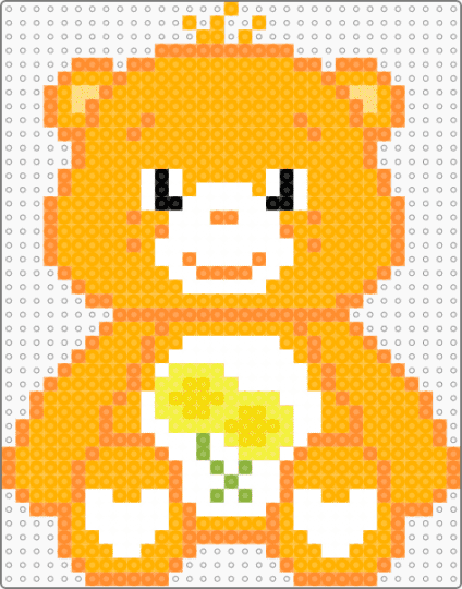 Cheer Bear - care bears, cheer bear, cute, orange, orange flower