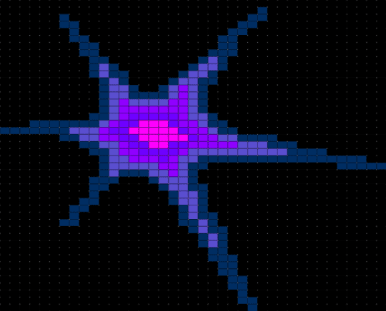 star/explosion - black, blue, purple