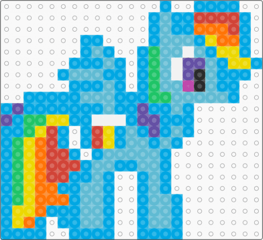 rainbow dash perler (3/6) - light blue