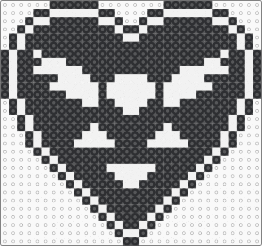 Deltarune symbol - black, black and white, deltarune, symbol, tuff, white