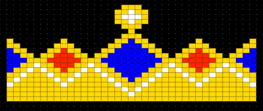 Royal crown - black, yellow