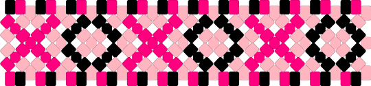 xoxoxo X-base cuff - black, pink