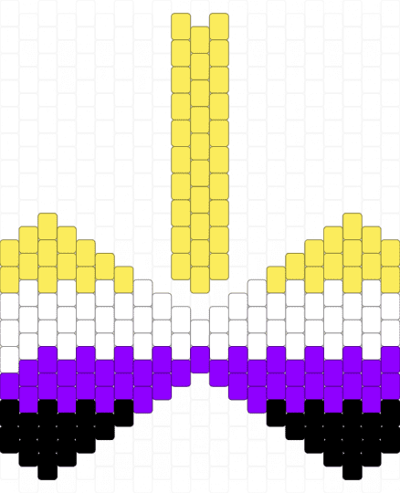 Nonbinary tie - purple, yellow