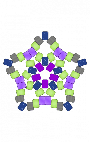Alein/UFO inspired large star - alien, alien star, glow in the dark, green, neon, purple, star, ufo, ufo star