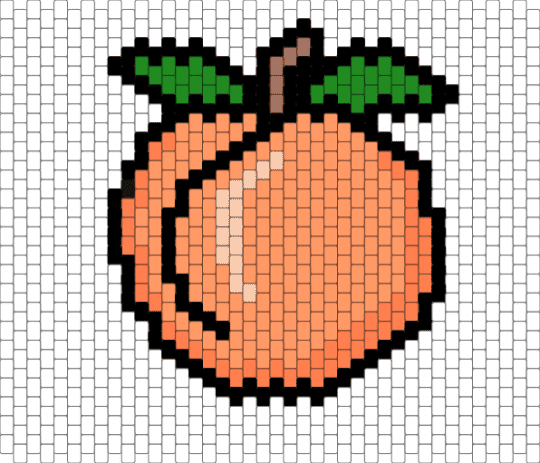 Peach - orange, white