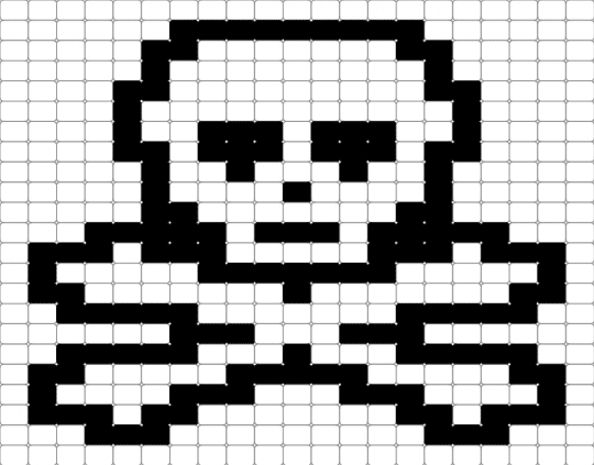 Crossbones - black, white