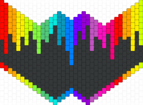Rainbow Melt - black, colorful, orange, yellow