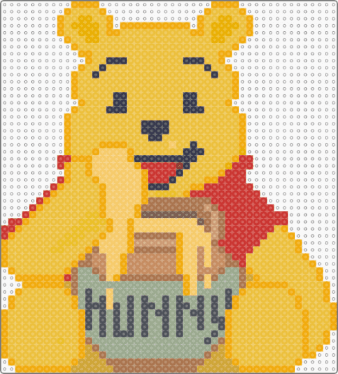 Honey Pooh Bear - honey pot, orange, pooh bear, winnie the pooh, yellow