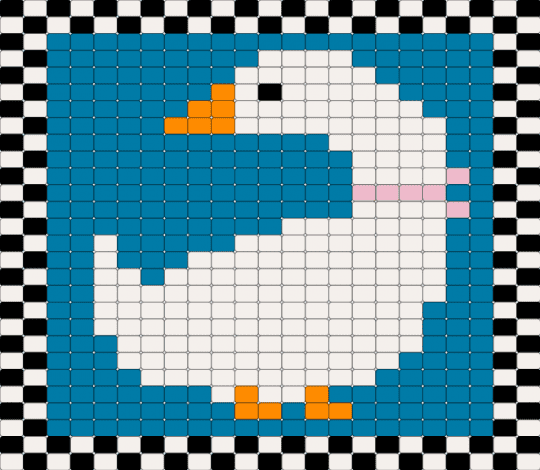 goose 2 - animals, blue, goose, panel, tapestry, wall hanging