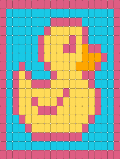Duck remix - light blue, pink, yellow