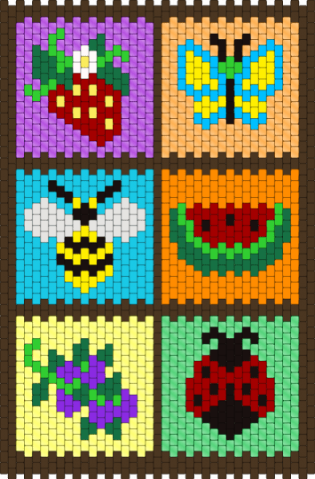 nmbers added color - brown, green, orange