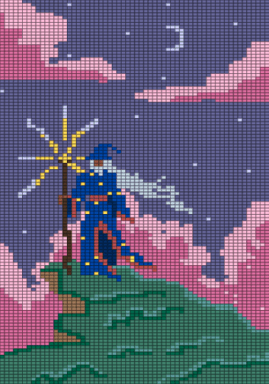 Gay Wizard - pink, purple, teal