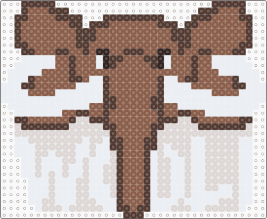 Mammoth plush head - tan