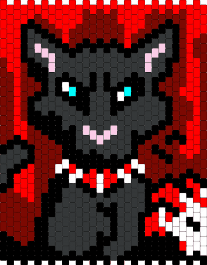 Scourge - black, blood, brown, cat, edgy, emo, goth, red, scourge, tapestry, warrior cats