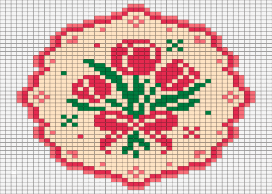 bouquet - beige, red