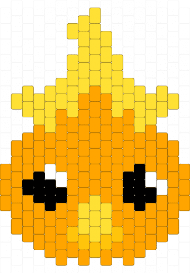 Torchic Charm - orange, yellow