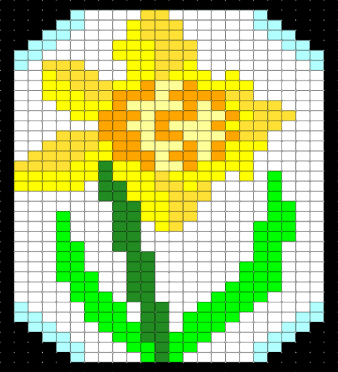 Daffodil - green, white, yellow