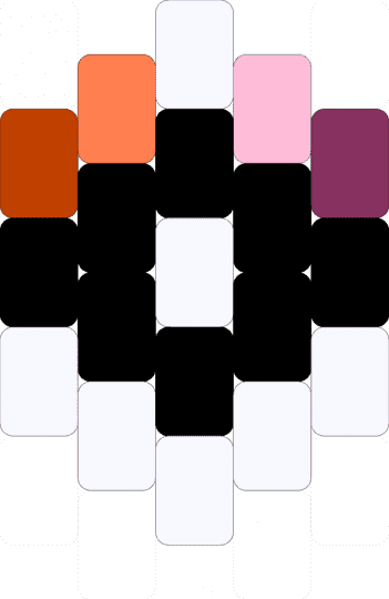 Pride pokèball (lesbian) - charm, lesbian, lesbian flag, pink, pokeball, pokemon, pride, pride flag, white