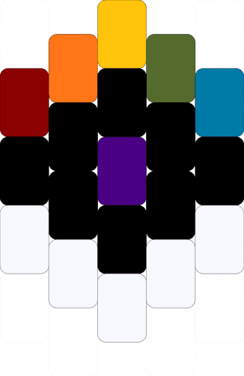 Pride pokèball (rainbow) - black, charm, colorful, gold, orange, pokeball, pokemon, pride, pride flag, purple, rainbow, white