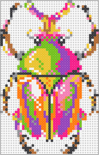 Beetle - colorful, pink, yellow
