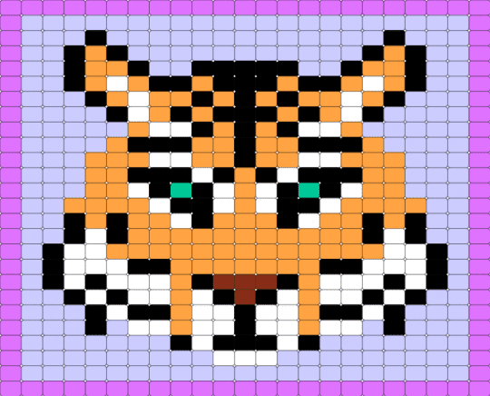 Tiger - orange, pink