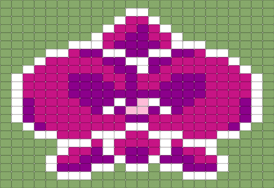 Orchid - green, pink