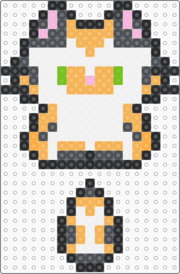 tricolor cat - orange, purple, white