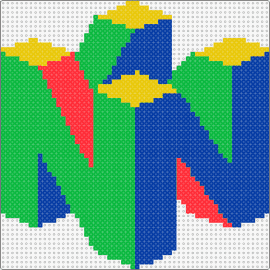 N64 - 4x4 - n64,nintendo,logo,3d,video game,console,colorful,green,blue