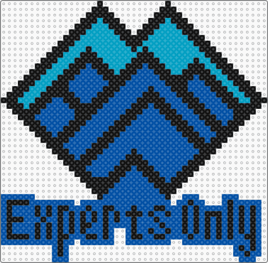 Experts Only Pattern - blue