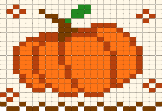 Pumpkin - orange, red, white