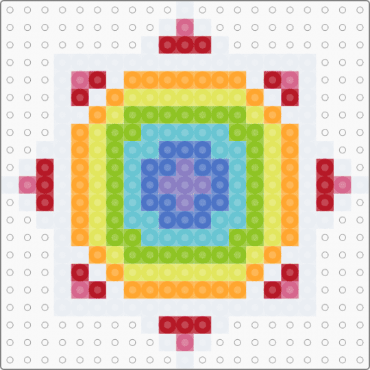 Rainbow Mini  Flowstar - green, light blue, orange, yellow