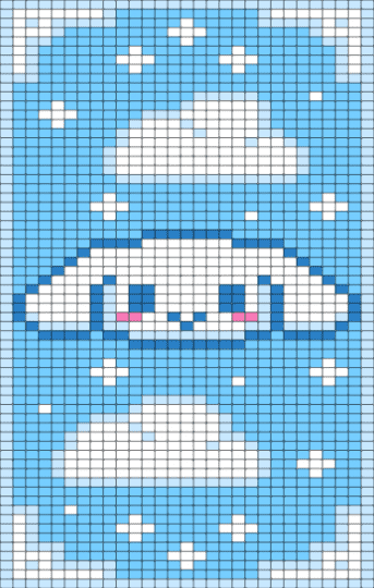 Cinnamoroll Tapestry - WIP - light blue