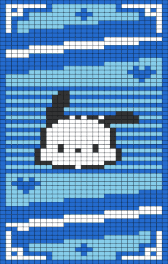 Pochacco Tapestry - blue, light blue