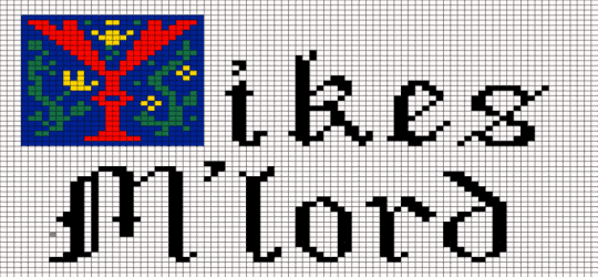 Yikes M'Lord Tapestry - WIP - purple, white