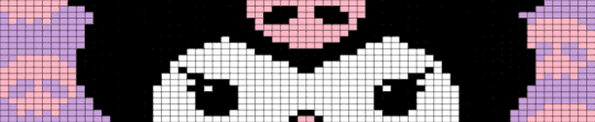 Kuromi Banner - pink, white