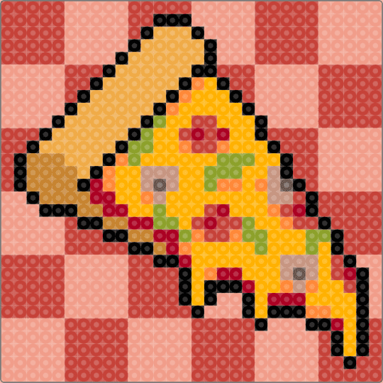 Pizza Slice - beige, orange, red